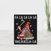 Carte Fa La Valhalla Xmas Gnome Beard Viking Arme C (Devant)