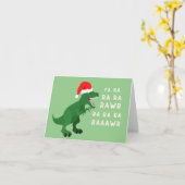 Carte Fa rawr rawr rawr rawr Funny Christmas (Fleur jaune)