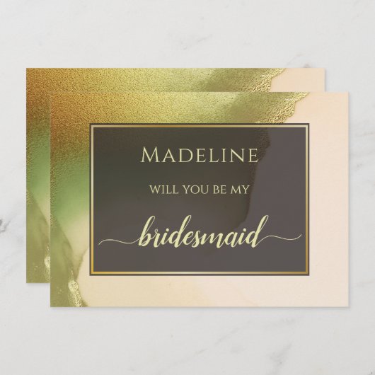 Carte Fab Chartreuse 🤵 audacieux et élégant Mariage bud (Devant / Derrière)