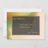 Carte Fab Chartreuse 🤵 audacieux et élégant Mariage bud (Dos)