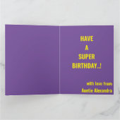 Carte Fab Girl Superhero Anniversaire Extraordinaire (Intérieur)