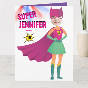 Carte Fab Girl Superhero Anniversaire Extraordinaire