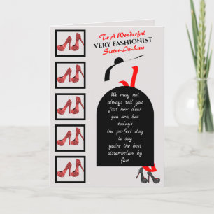 Carte Fab Silhouette Chaussures Glam Rouge Noir Joyeux A