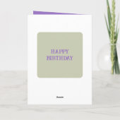 Carte Fabelle tante photo nom vert violet anniversaire (Dos)