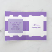 Carte Fabelle tante photo nom vert violet anniversaire (Intérieur)