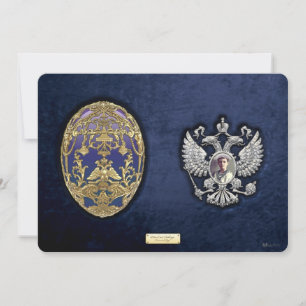 Carte Faberge Oeuf Tsarevich avec Surprise sur Velours B