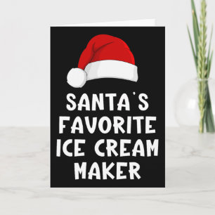 Carte Fabricant de glace préféré du Père Noël de Noël Dr