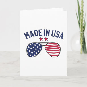 Carte Fabriqué aux États-Unis États-Unis Drapeau lunette