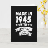 Carte fabriqué en 1945 avec des pièces d'origine, (Fleur jaune)