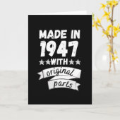 Carte fabriqué en 1947 avec des pièces d'origine, (Fleur jaune)