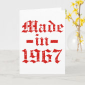 Carte Fabriqué en 1967 (Fleur jaune)