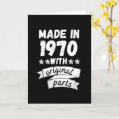 Carte fabriqué en 1970 avec des pièces d'origine, (Fleur jaune)