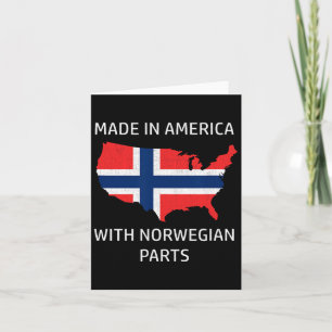 Carte Fabriqué En Amérique Avec Des Parties Norvégiennes