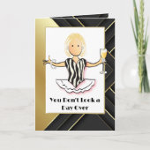 Carte Fabrique Funny Glamour Or moderne Anniversaire (Devant)