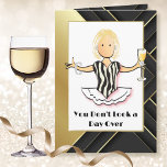 Carte Fabrique Funny Glamour Or moderne Anniversaire<br><div class="desc">Vous voulez une carte d'anniversaire moderne et fabuleuse comme elle ? Cette carte élégante et amusante lui fera un sourire.</div>