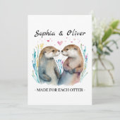 Carte Fabriqué pour chaque loutre Saint-Valentin d'amour (Debout devant)