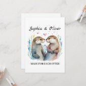 Carte Fabriqué pour chaque loutre Saint-Valentin d'amour (Devant/Arrière en situation)