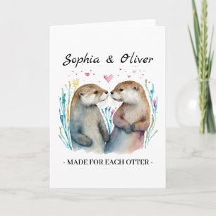 Carte Fabriqué pour chaque Otter Love Valentine's Day