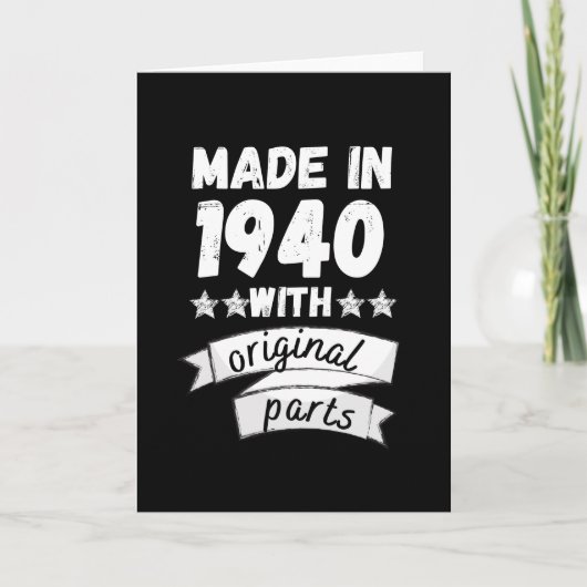 Carte fabriqués en 1940 avec des pièces d'origine, (Devant)