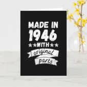 Carte fabriqués en 1946 avec des pièces d'origine, (Fleur jaune)