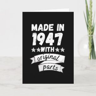 Carte fabriqués en 1947 avec des pièces d'origine,