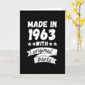 Carte fabriqués en 1963 avec pièces d'origine, (Fleur jaune)