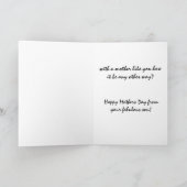 Carte fabuleuse de jour de mères de fils (Intérieur)