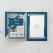 Carte Fabuleuse fille en droit anniversaire bleu gris (Intérieur)