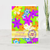 Carte Fabuleuses fleurs 75e anniversaire (Devant)