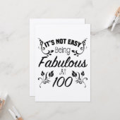 Carte Fabuleux 100e anniversaire (Devant/Arrière en situation)