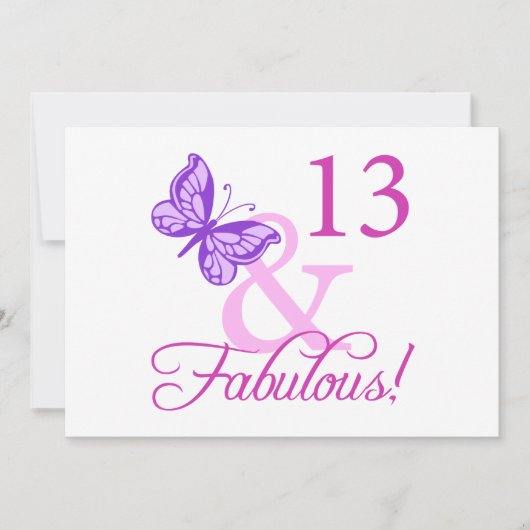 Carte Fabuleux 13e anniversaire (Devant)