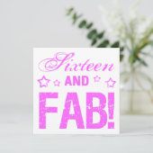 Carte Fabuleux 16e anniversaire (Debout devant)