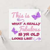 Carte Fabuleux 18e anniversaire (Devant/Arrière en situation)