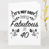 Carte Fabuleux 40e anniversaire (Fleur jaune)