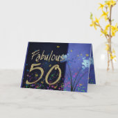 Carte Fabuleux 50e anniversaire ! (Fleur jaune)