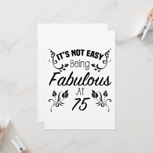 Carte Fabuleux 75e anniversaire (Devant/Arrière en situation)