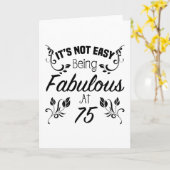 Carte Fabuleux 75e anniversaire (Fleur jaune)