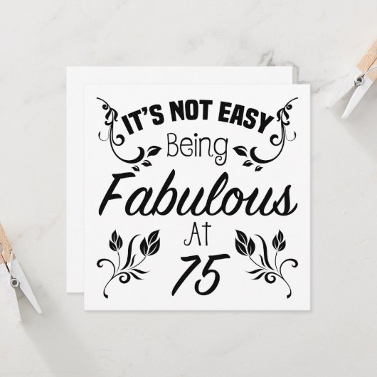 Carte Fabuleux 75e anniversaire (Devant/Arrière en situation)