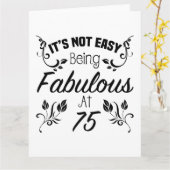 Carte Fabuleux 75e anniversaire (Fleur jaune)