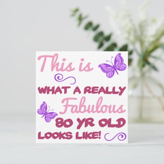 Carte Fabuleux 80e anniversaire (Debout devant)