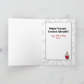 Carte Fabuleux 90 caricature féminine 90e anniversaire (Intérieur)