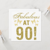 Carte Fabuleux 90e anniversaire (Devant/Arrière en situation)