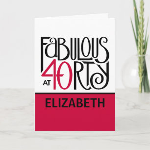 Carte Fabuleux à 40 rouge