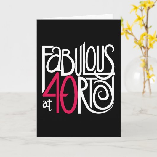 Carte Fabuleux à 40rty Dark Card (Fleur jaune)