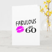 Carte Fabuleux à 60 ans (Fleur jaune)