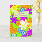 Carte Fabuleux anniversaire de fleurs pour un couple (Fleur jaune)