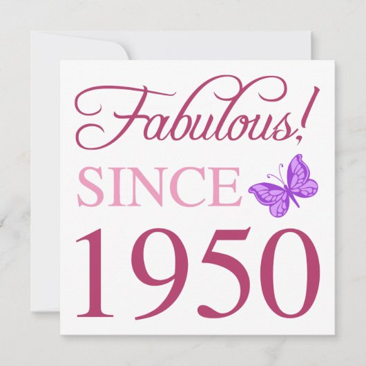 Carte Fabuleux depuis 1950 (Devant)