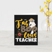 Carte Fabuleux Enseignant Fantôme École Halloween T (Fleur jaune)