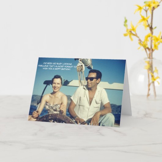 Carte Fabuleux Humour d'anniversaire (Fleur jaune)