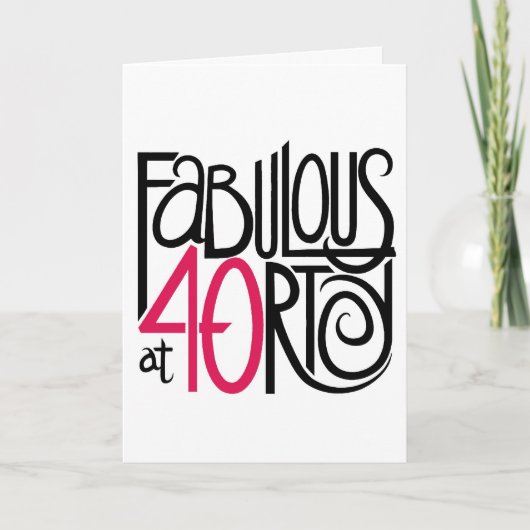 Carte Fabulous at Forty Card (Devant)